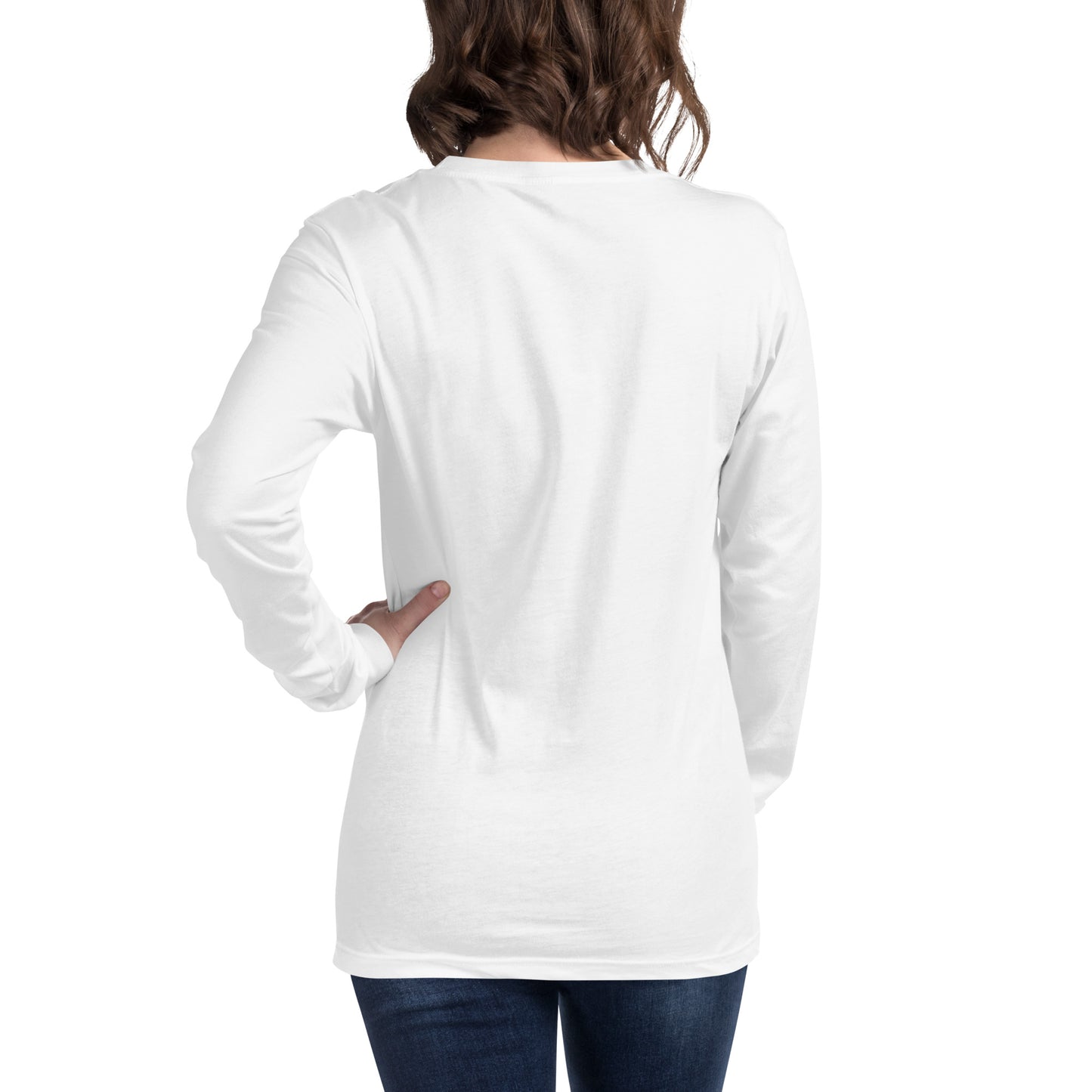 Unisex Long Sleeve Tee white back