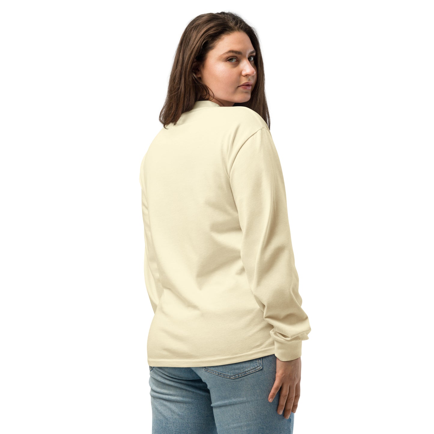 unisex premium heavyweight long sleeve shirt butter back