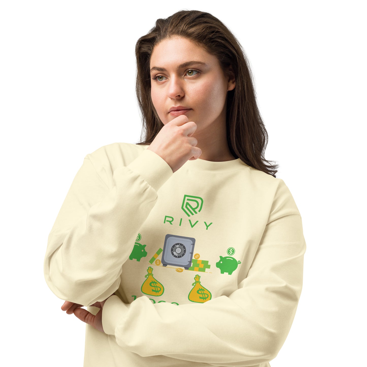 unisex premium heavyweight long sleeve shirt butter front