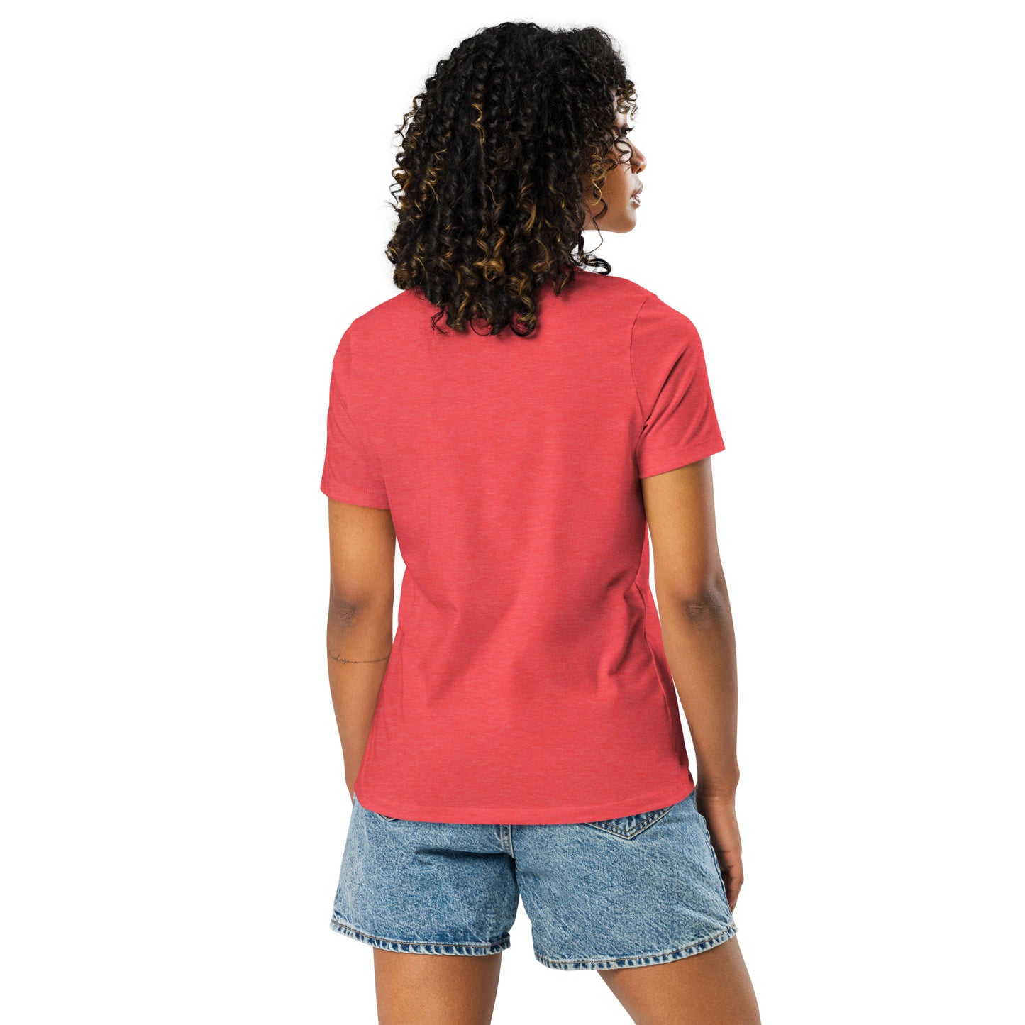 Women's Relaxed T-Shirt heather red back