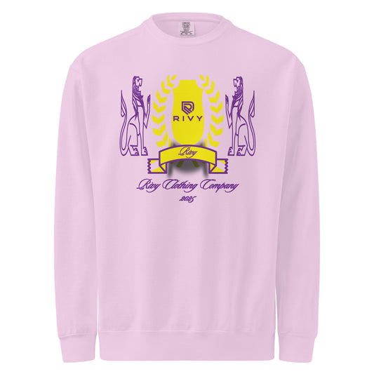 unisex garment dyed sweatshirt orchid front