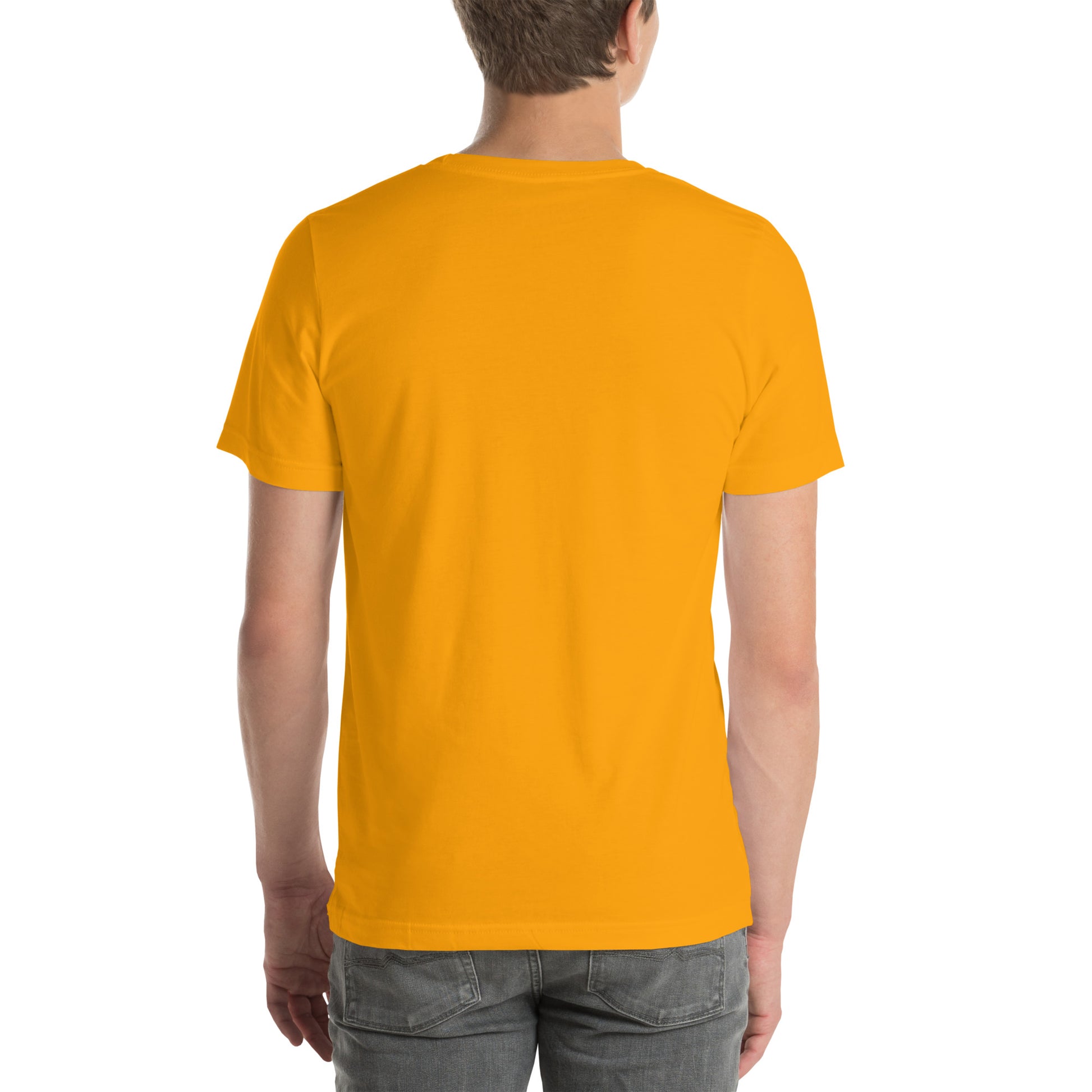 Unisex t-shirt gold back