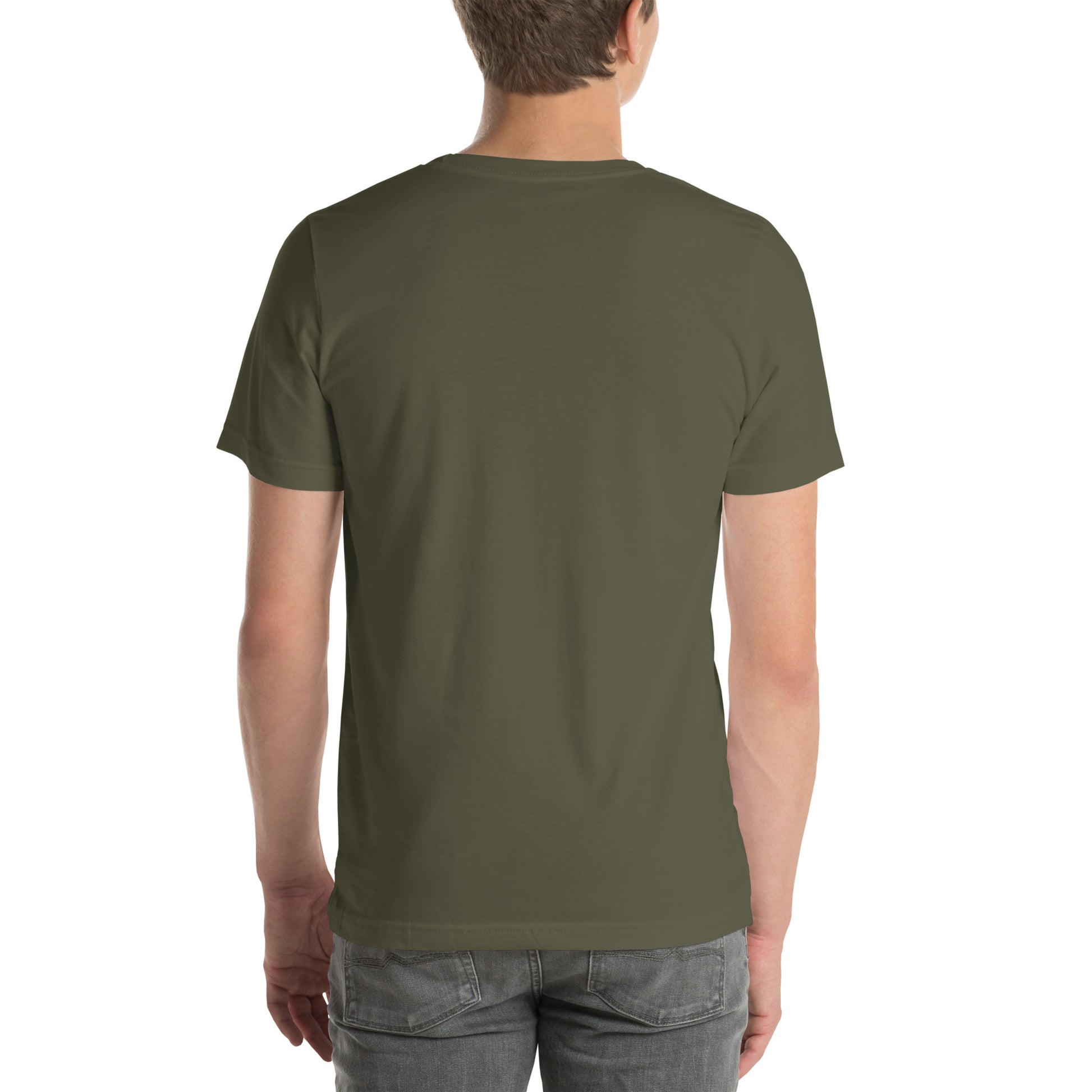 Unisex t-shirt military green back