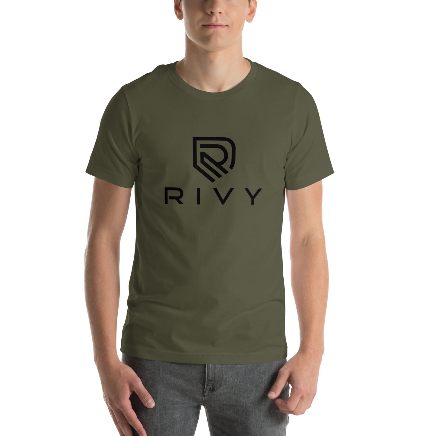 Unisex t-shirt military green front