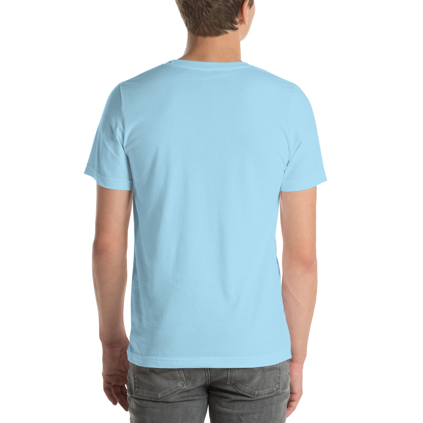 Unisex t-shirt ocean blue back