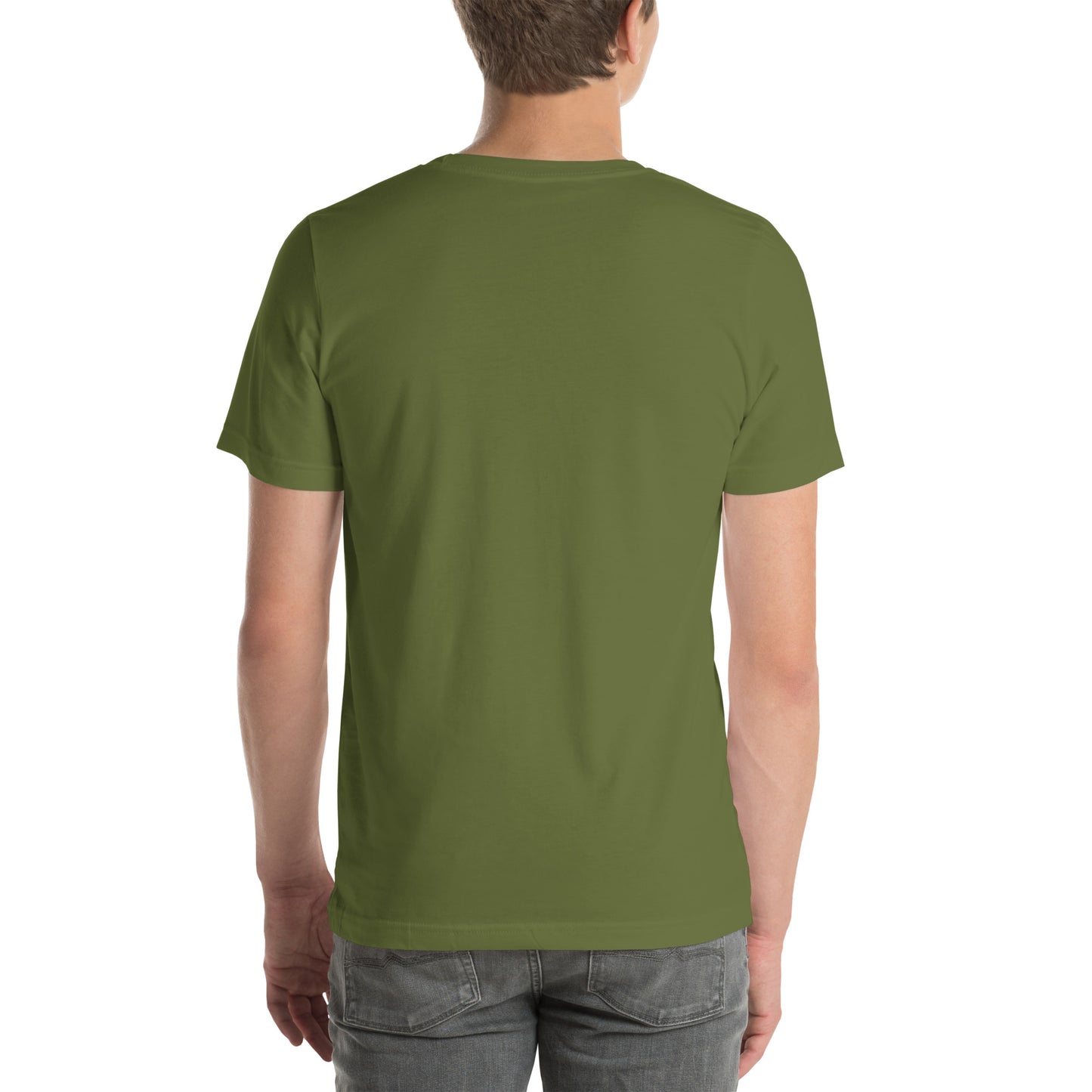 Unisex t-shirt olive back