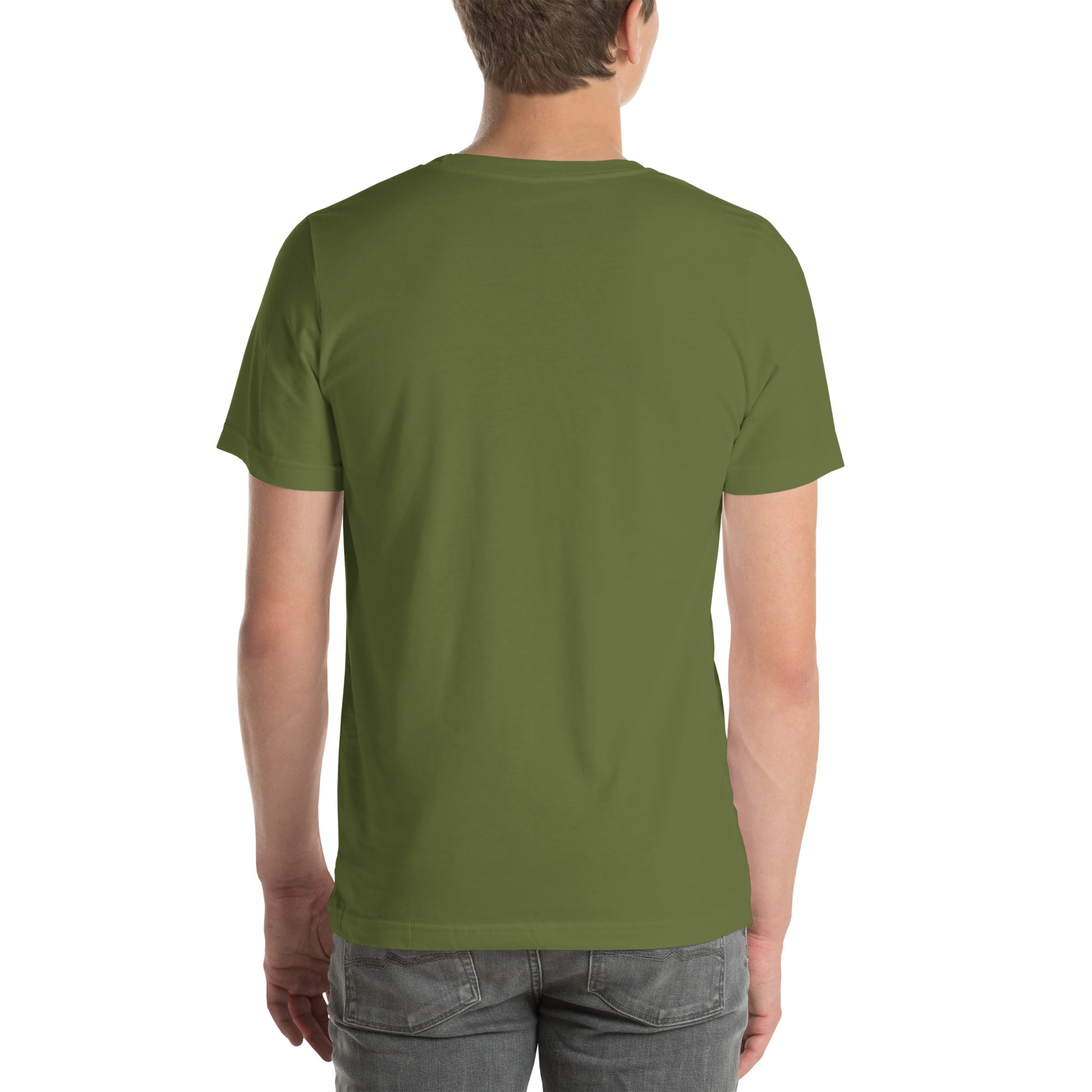 Unisex t-shirt olive back