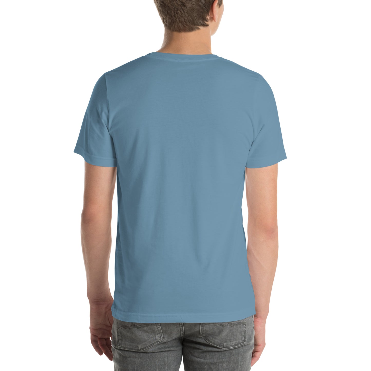 Unisex t-shirt steel blue back
